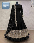 3pcs women stitched Silk embroidered Maxi