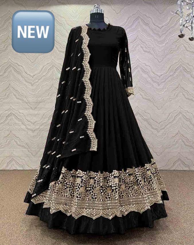 3pcs women stitched Silk embroidered Maxi