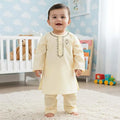 Boy cotton embroidery kurta salwar set multi color