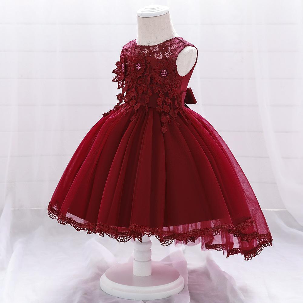Girls pink lace princess dress with Tulle skirt