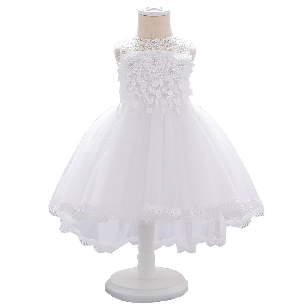 Girls pink lace princess dress with Tulle skirt