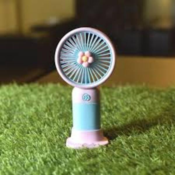 (Mkz)USB Rechargeable Mini Fan Yellow Mint Green