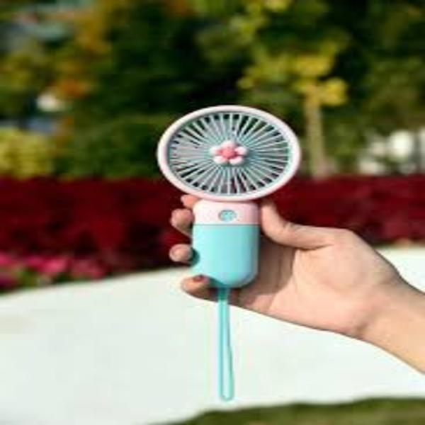 (Mkz)USB Rechargeable Mini Fan Yellow Mint Green