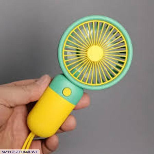 (Mkz)USB Rechargeable Mini Fan Yellow Mint Green