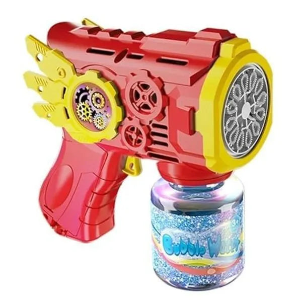 (Mkz)Kids Bubble Gun with LED Light & 100ML Solution