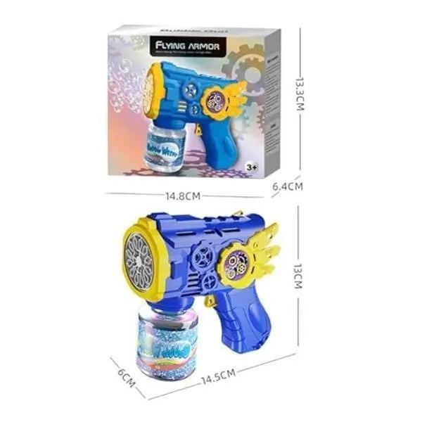 (Mkz)Kids Bubble Gun with LED Light & 100ML Solution