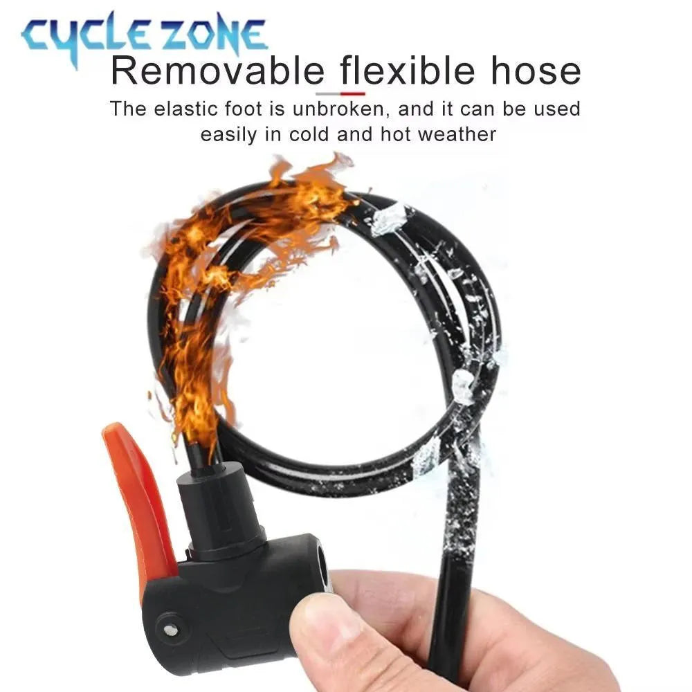 (Mkz)Portable Air Pump with Gauge & French Handle