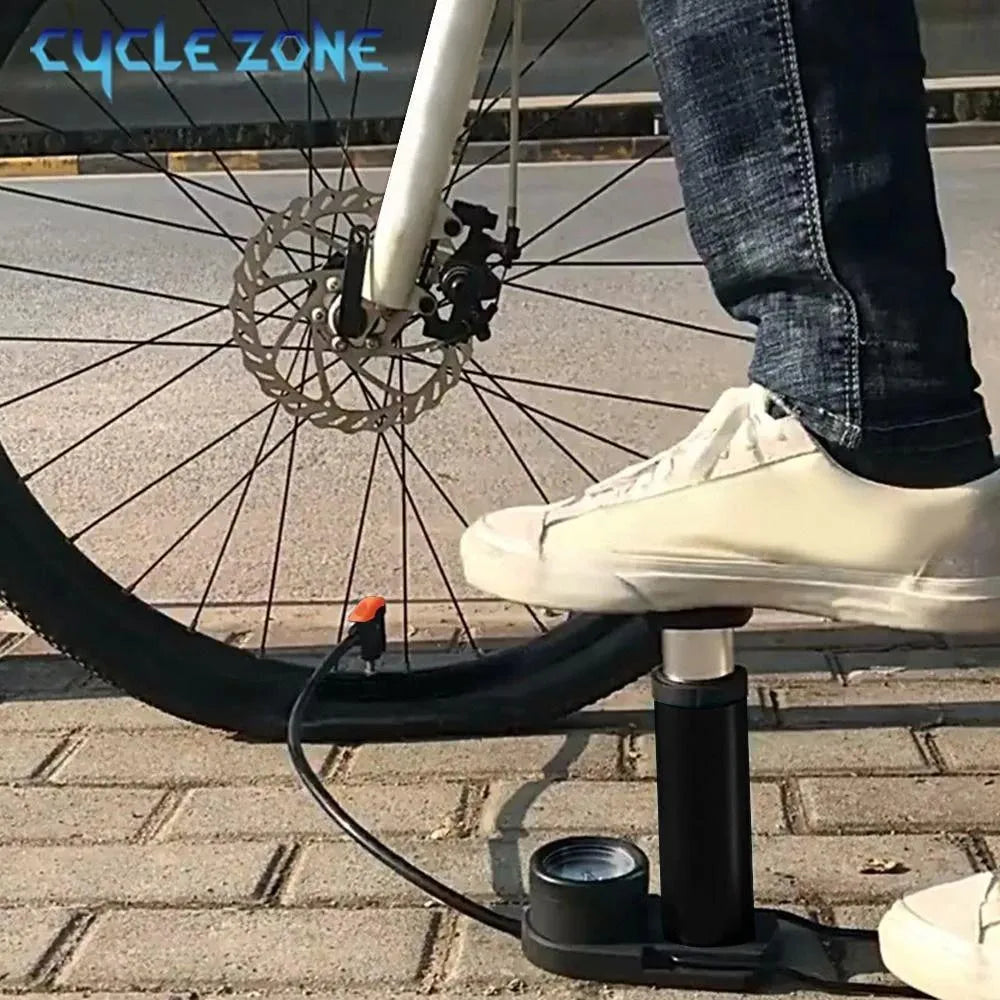 (Mkz)Portable Air Pump with Gauge & French Handle