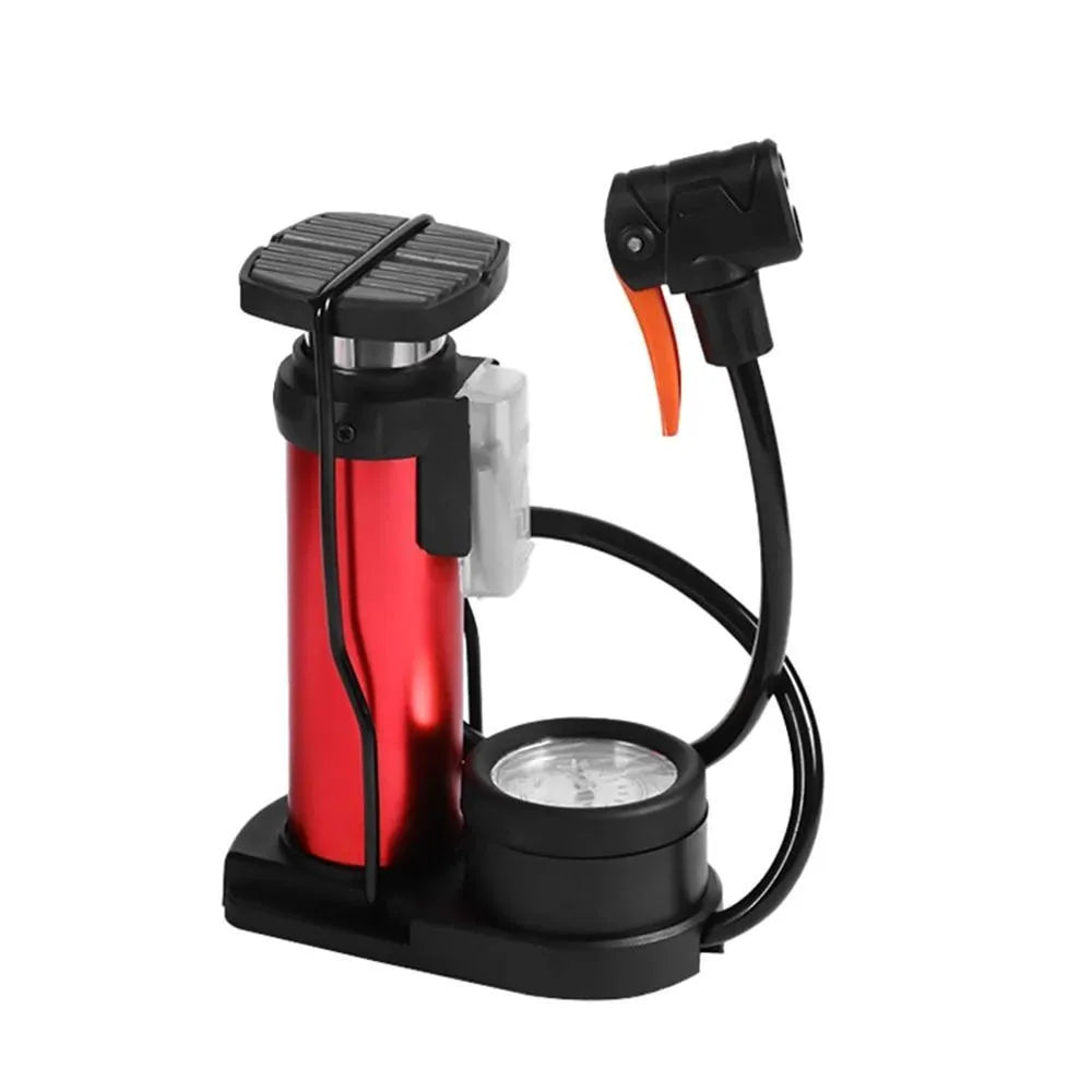 (Mkz)Portable Air Pump with Gauge & French Handle