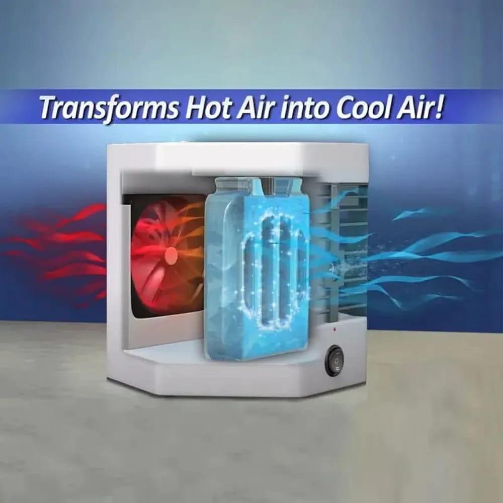 (Mkz)Portable Mini Air Cooler White ABS Compact