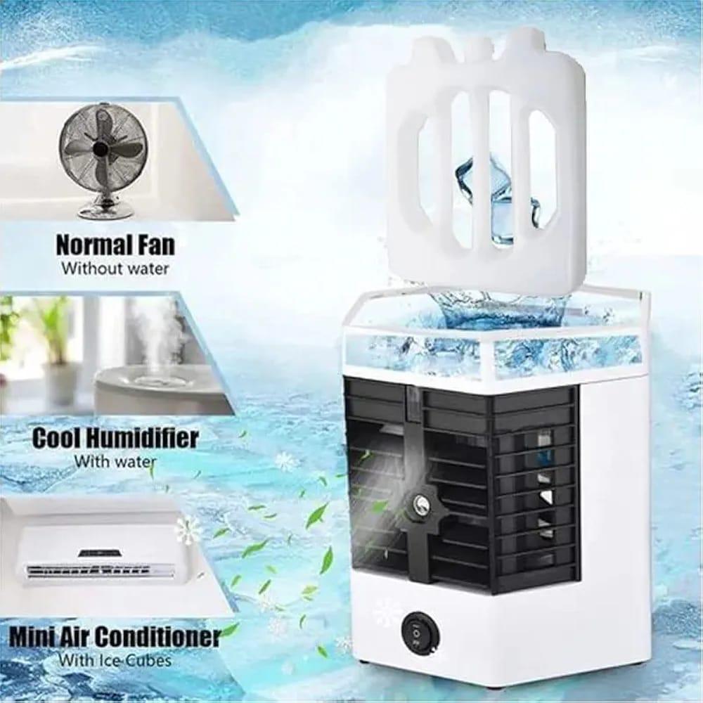 (Mkz)Portable Mini Air Cooler White ABS Compact