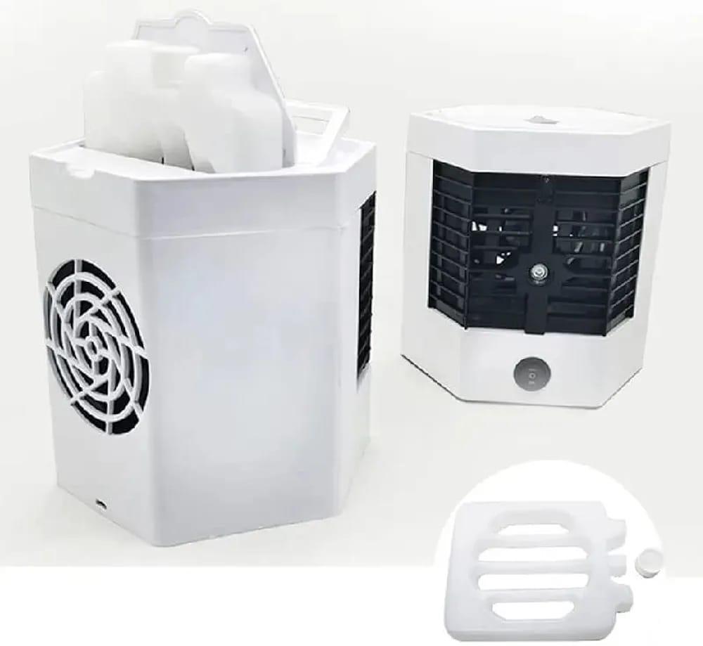 (Mkz)Portable Mini Air Cooler White ABS Compact
