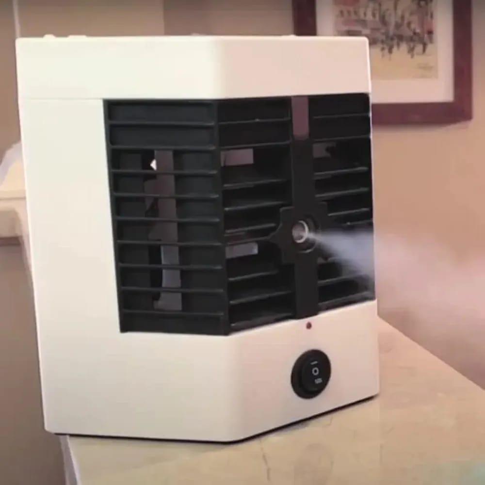 (Mkz)Portable Mini Air Cooler White ABS Compact