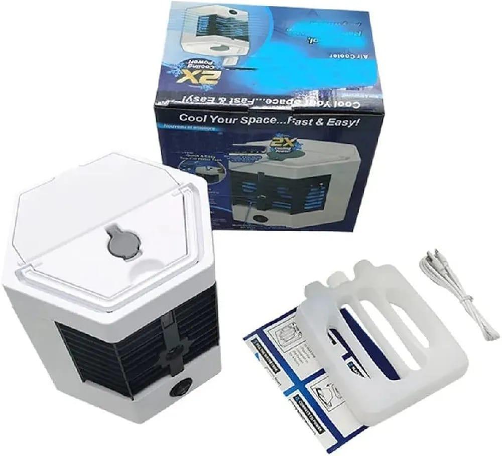 (Mkz)Portable Mini Air Cooler White ABS Compact