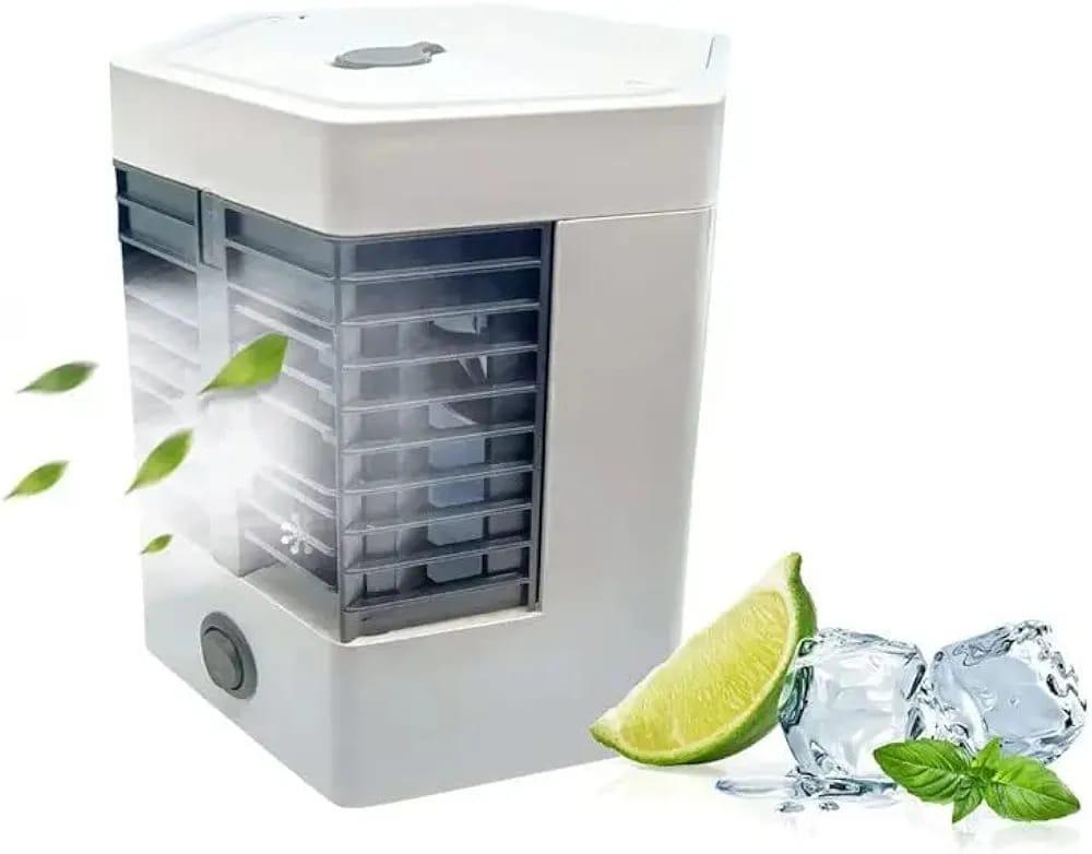 (Mkz)Portable Mini Air Cooler White ABS Compact