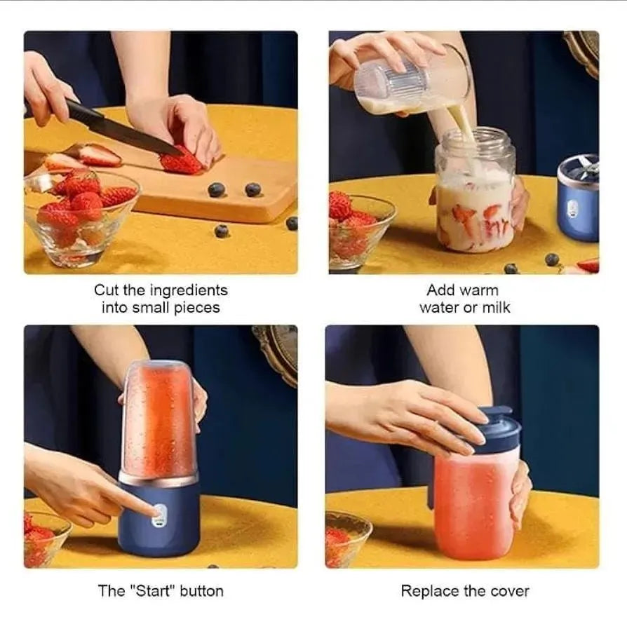 (Mkz)Portable Rechargeable Juicer for Busy Homes & Offices