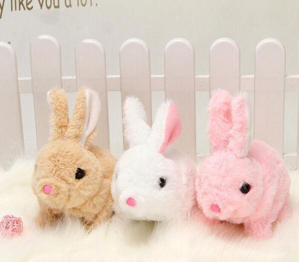 (Mkz)Plush Walking Rabbit Toy for Kids 1-10 Years