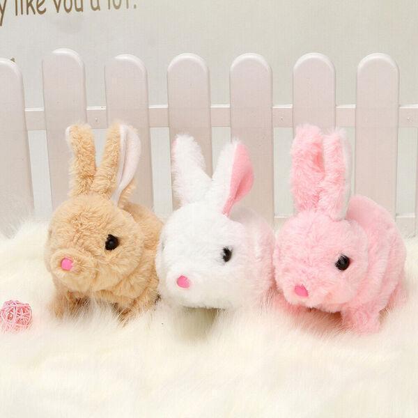 (Mkz)Plush Walking Rabbit Toy for Kids 1-10 Years