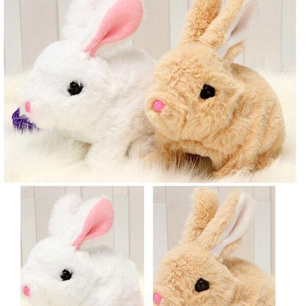 (Mkz)Plush Walking Rabbit Toy for Kids 1-10 Years