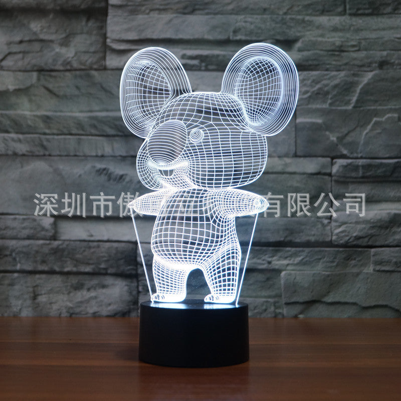 ( Mkz)3DKoala LED Lamp for Kids Bedroom Safe Color Control