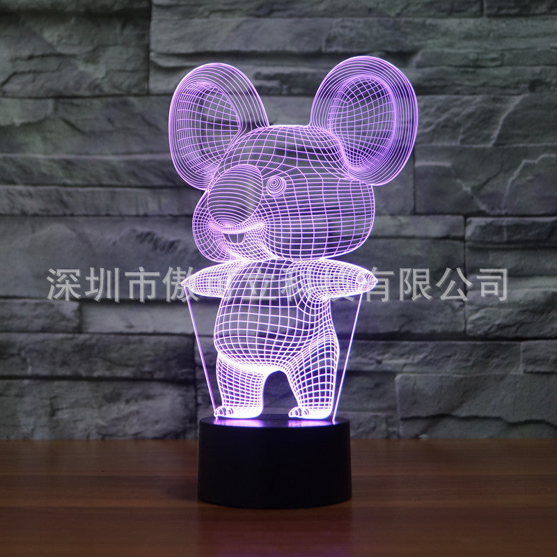 ( Mkz)3DKoala LED Lamp for Kids Bedroom Safe Color Control